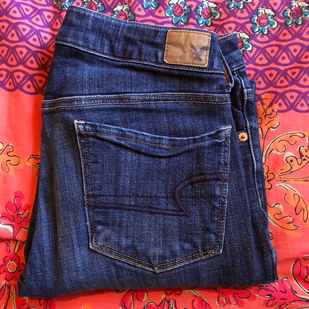 American Eagle High Rise Skinny Dark Wash